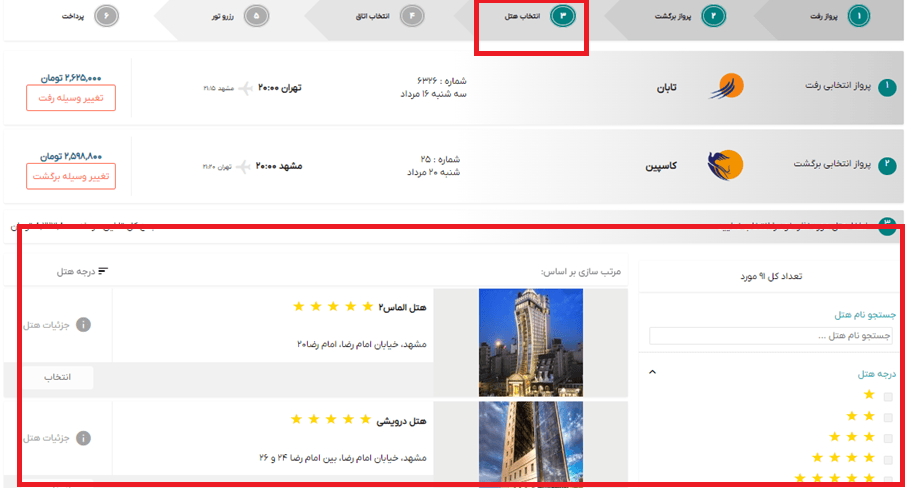 تصویر انتخاب و راهنمایی  هتل تور مشهد 